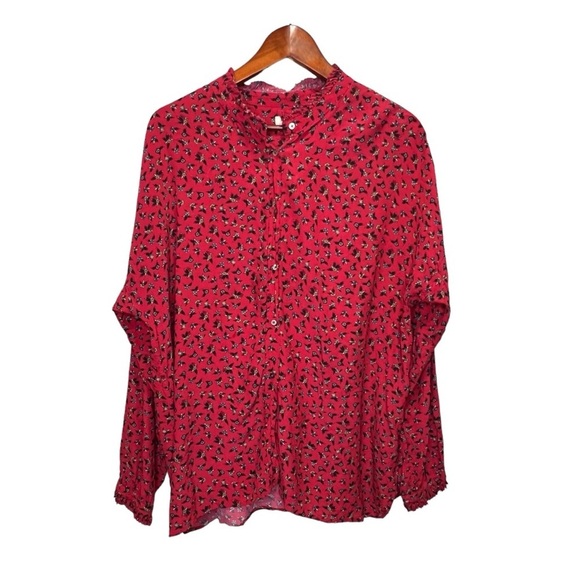 Zadig & Voltaire Tamis Liberty Floral-print Button-down Shirt Size Large - Picture 2 of 14